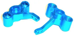 02186 122011 1/10 RC Car Alloy Steering Hub Left Right Blue
