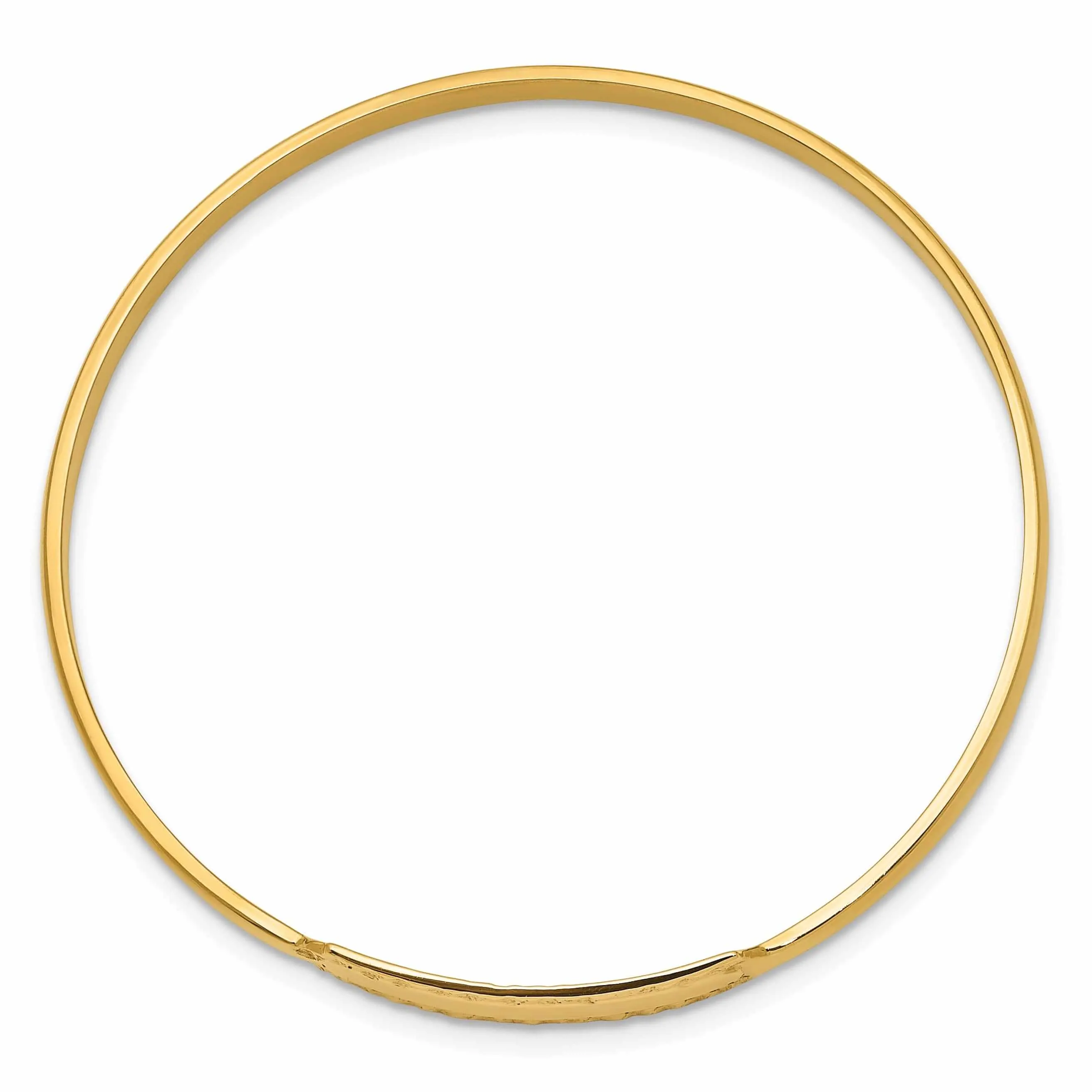 14k Slip on 5.5 Inch Baby ID Bangle Bracelet