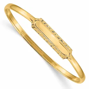 14k Slip on 5.5 Inch Baby ID Bangle Bracelet