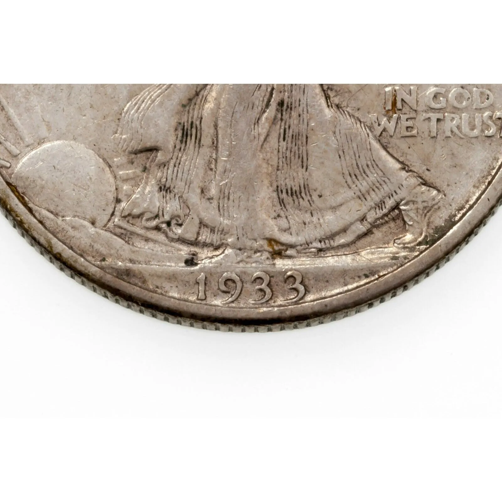 1933-S 50C Walking Liberty Half Dollar in XF Condition, Strong Detail