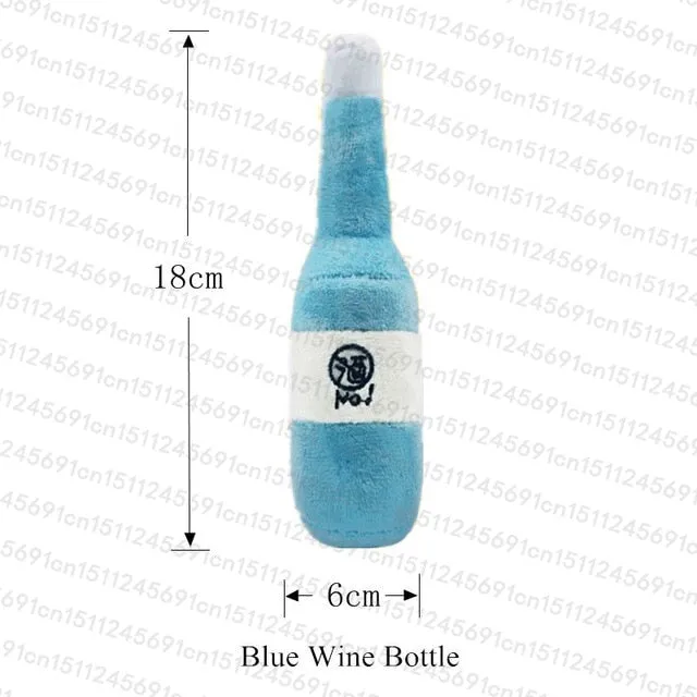 1pc Plush Squeak Toy For Dog Puppy Chew Training Sounding Pet Toys Fleece Pig Duck Nursing Bottle Types Available Drop Shipping
