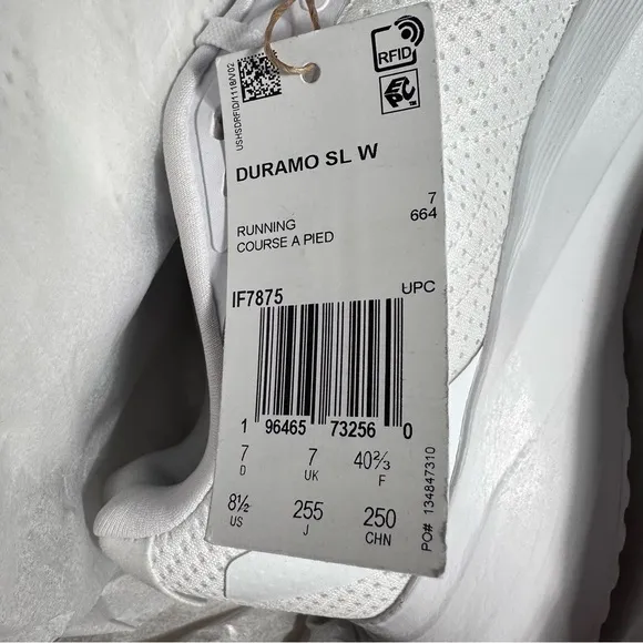 Adidas NWT white Duramo SL running shoes women’s size 8.5