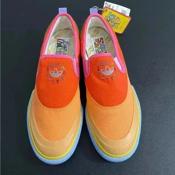 Adidas Pride Nizza Slip On Sneakers New Athletic Retro