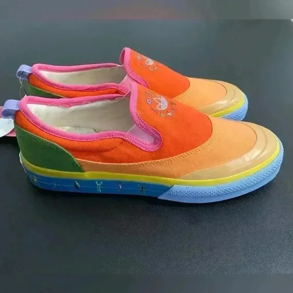 Adidas Pride Nizza Slip On Sneakers New Athletic Retro