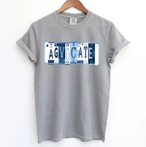 Agovcate License Plate ComfortWash/ComfortColor T-Shirt (S-4XL) - Multiple Colors!