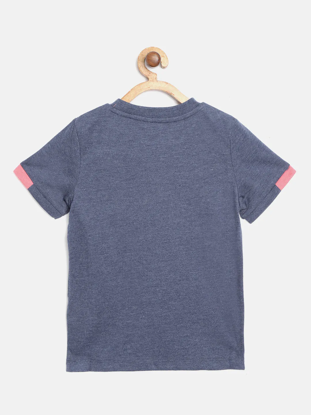 Alcis Boys Navy Blue & White Slim Fit Typography Print Round Neck Running T-shirt