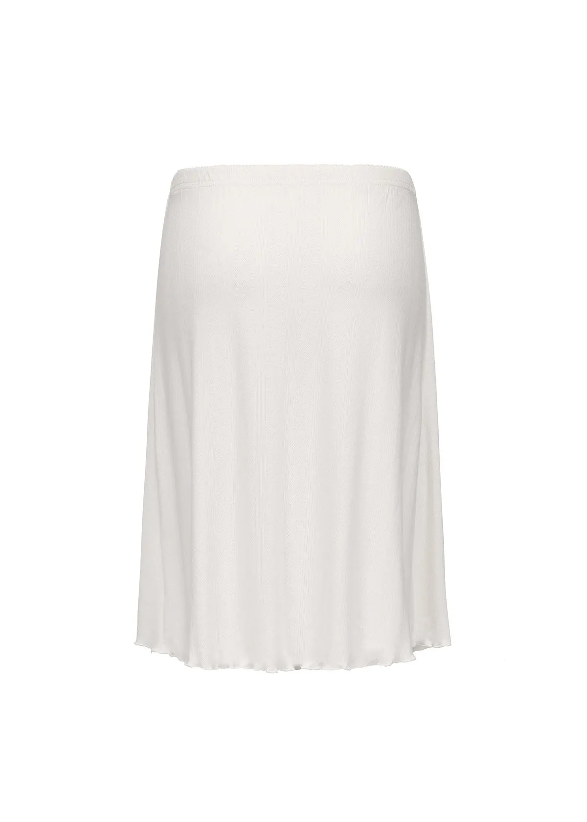 Andrea Pointelle Skirt - White