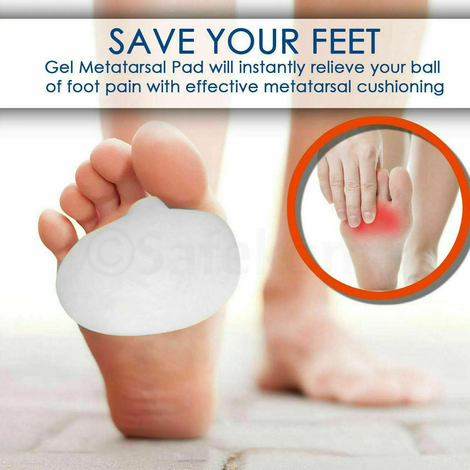 Anti Slip Forefoot Shoe Insole - 1/2 Pack