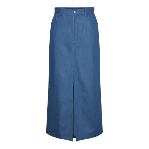 Asta lange midi rok blauw