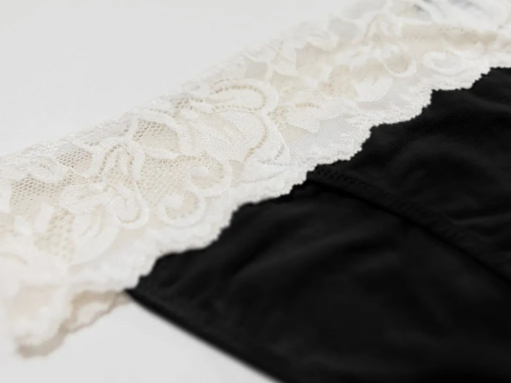 Astrid Brief Panty, White / Black
