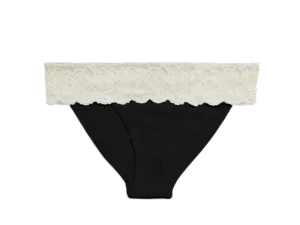 Astrid Brief Panty, White / Black