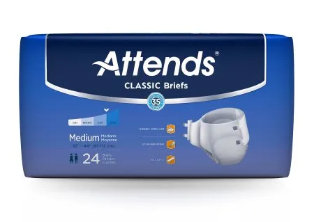 Attends Breathable Briefs, Medium (32-44") (Box of 24 Each)