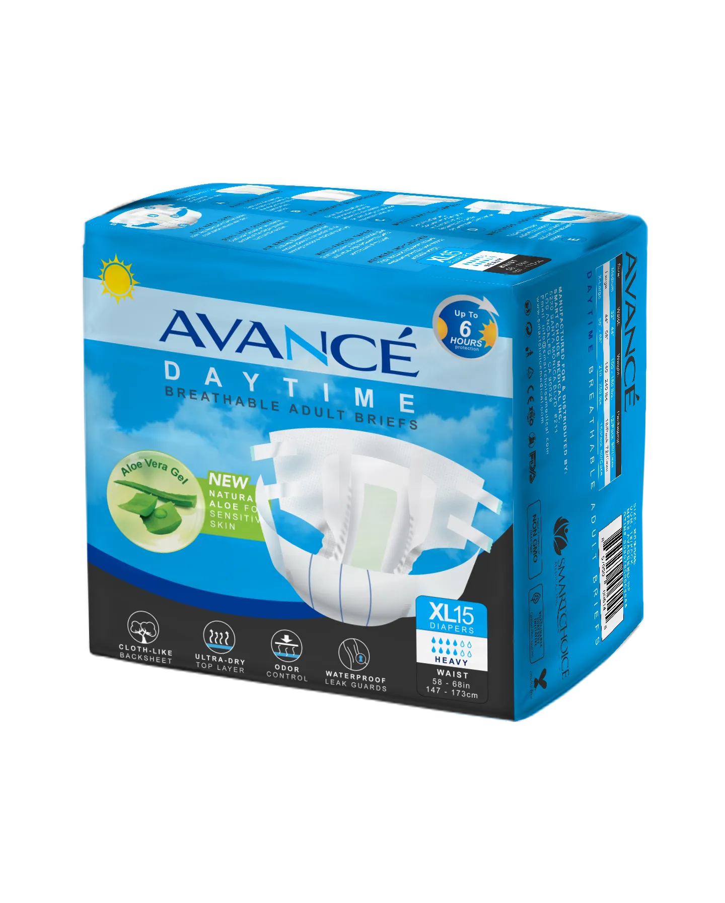 Avancé Aloe Daytime Breathable Adult Briefs X-Large
