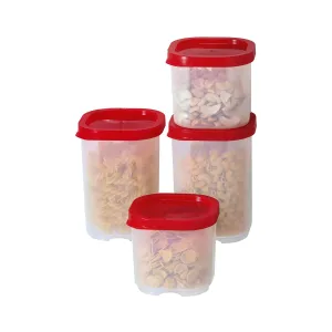 Avon Red 4pc Modular Food Organizer with 4pc Spoon