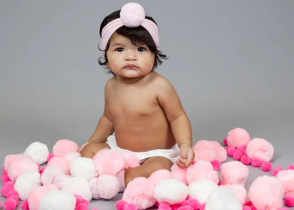 Baby Bling Pom Pom Headband & Waddle Pom Pom Socks Gift Set