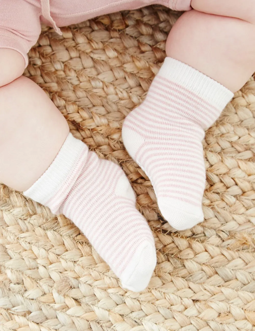 Baby Socks, 3 Pack - Chalk/Sky