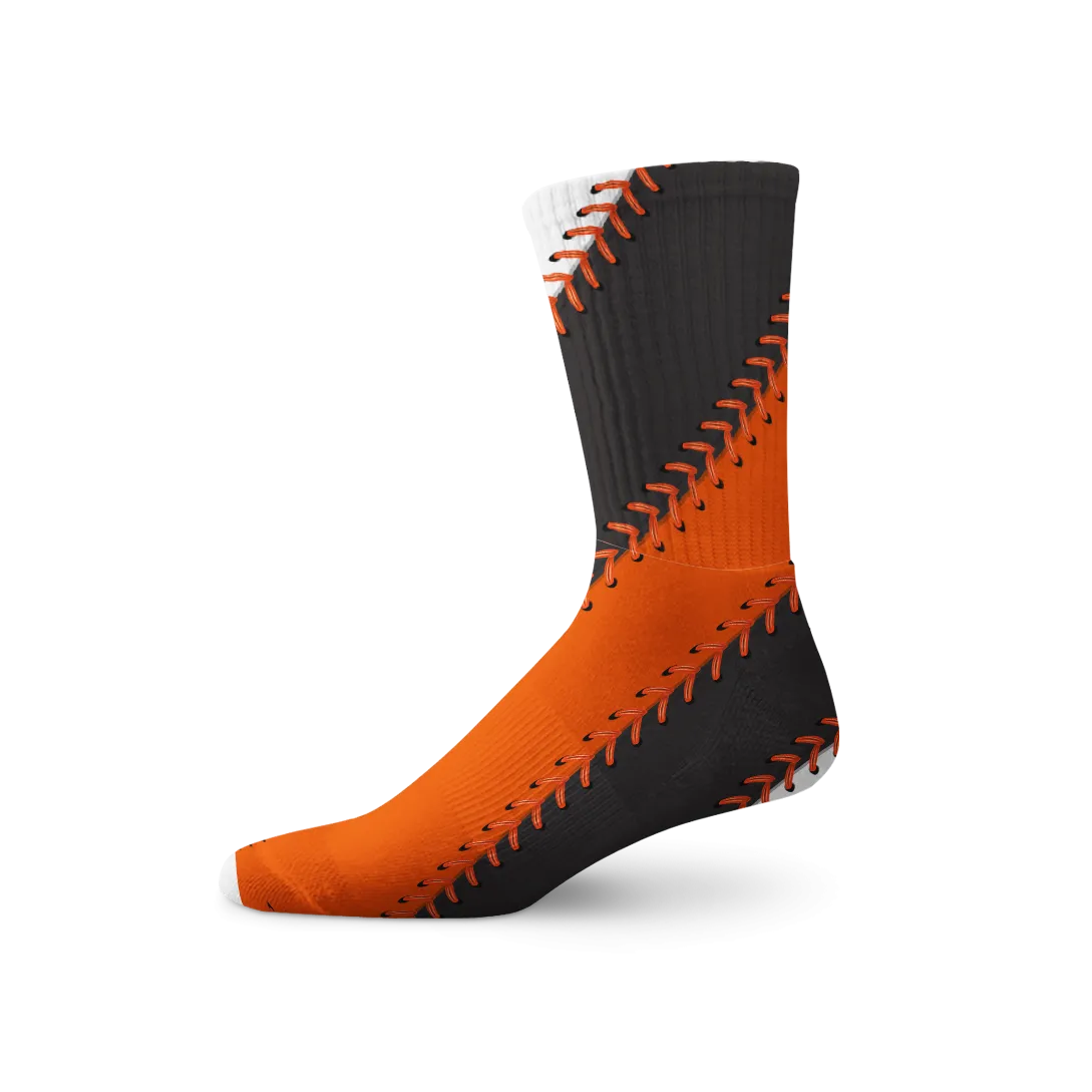 Baltimore Ball Stitch Crew Socks