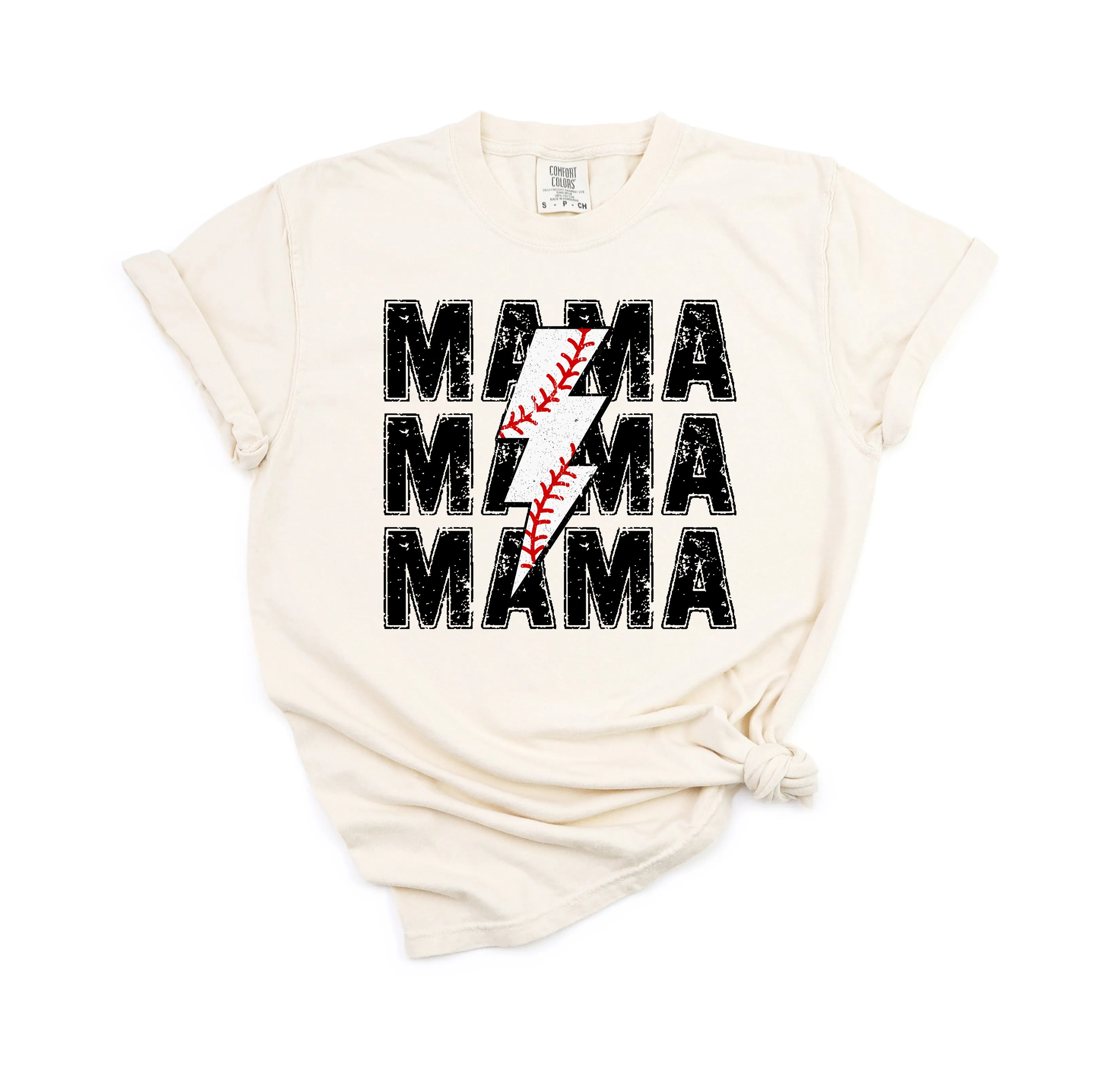 Baseball Mama Bolt - Comfort Colors Adult Tee