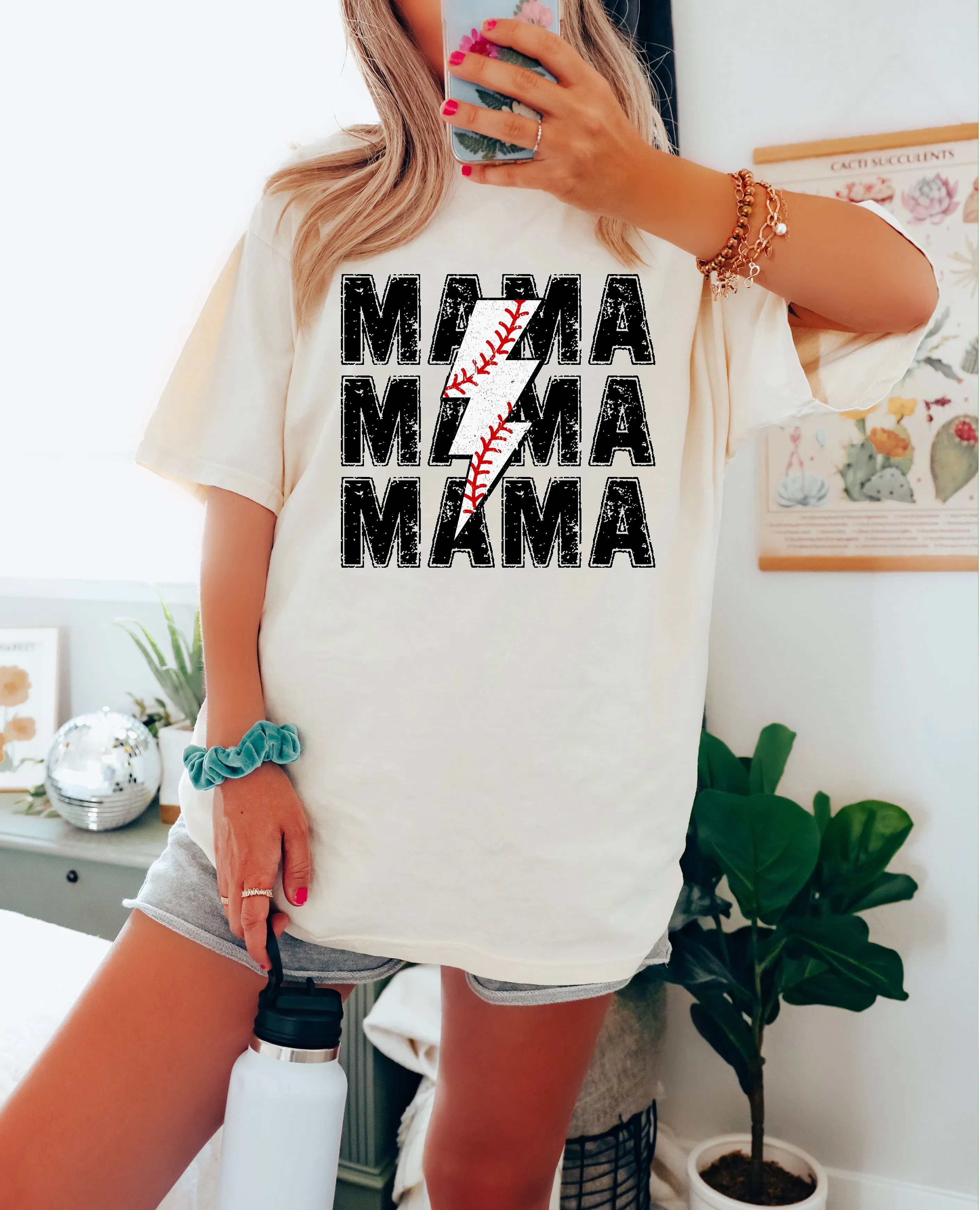 Baseball Mama Bolt - Comfort Colors Adult Tee