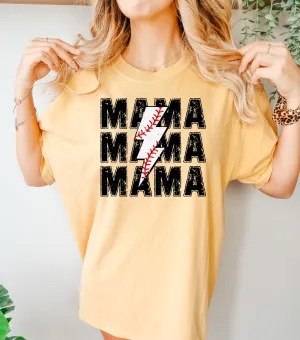 Baseball Mama Bolt - Comfort Colors Adult Tee