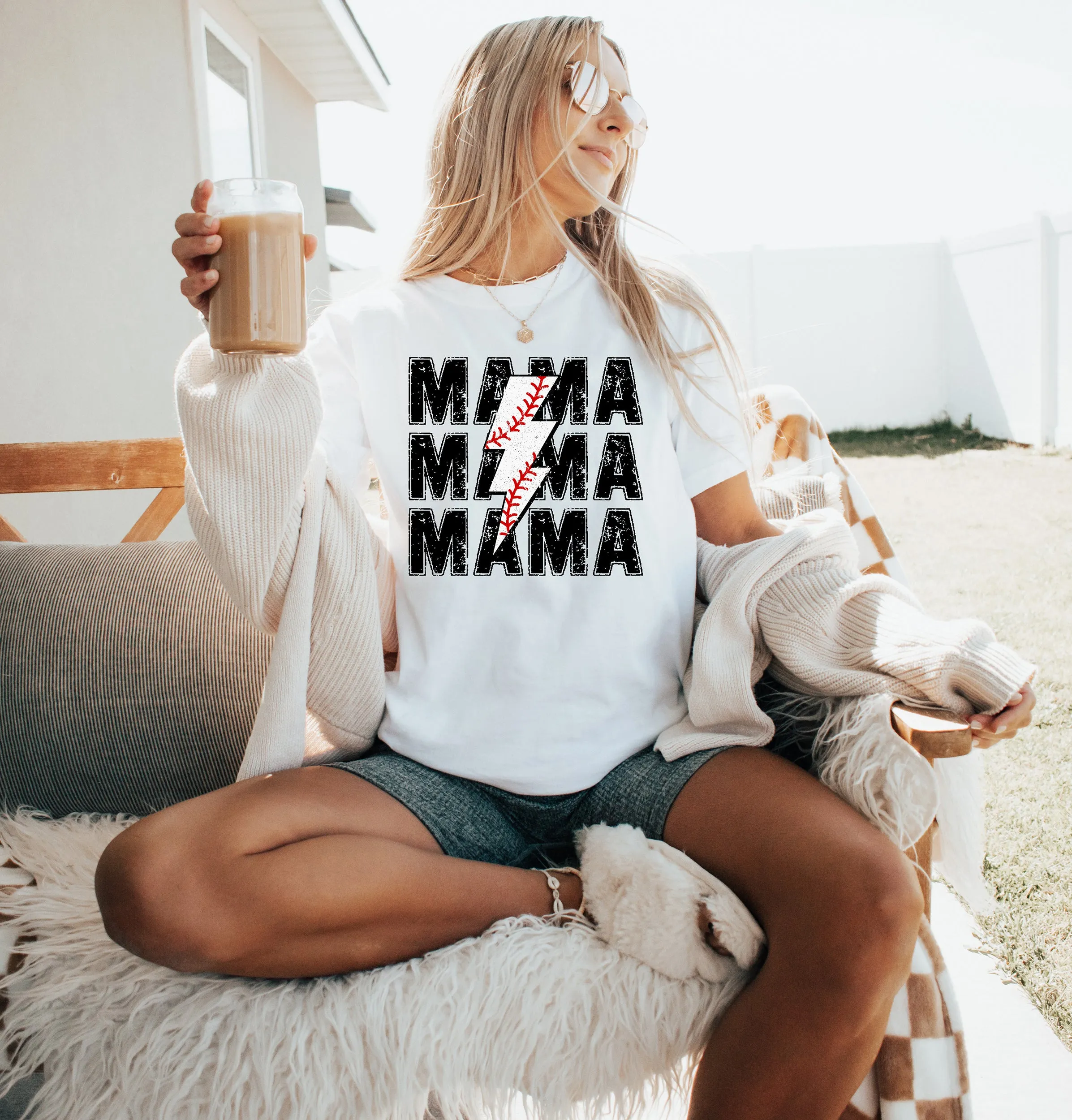 Baseball Mama Bolt - Comfort Colors Adult Tee