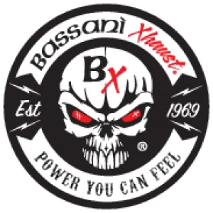 Bassani Manufacturing 1F7DNT6 4in. DNT Straight Can Muffler with Acoustically Tuned Baffle - Chrome with Chrome End Caps