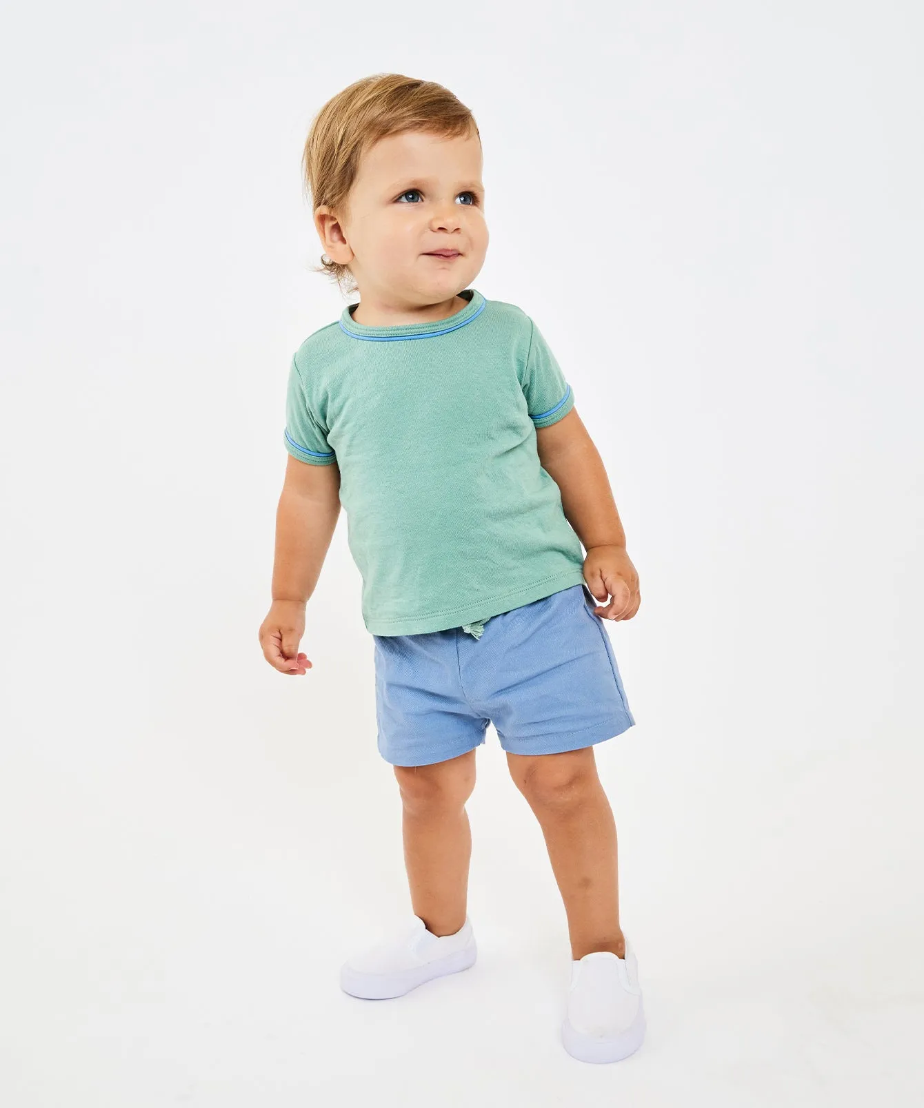 Bingo Baby Short, Dusty Blue