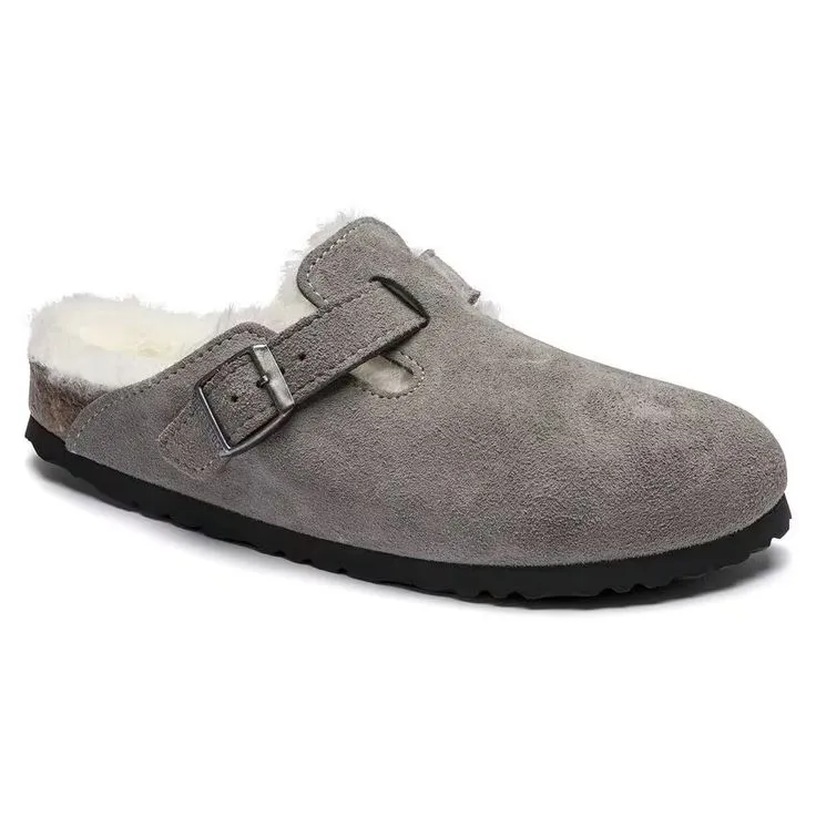 BIRKENSTOCK- BOSTON SHEARLING SUEDE LEATHER CLOG