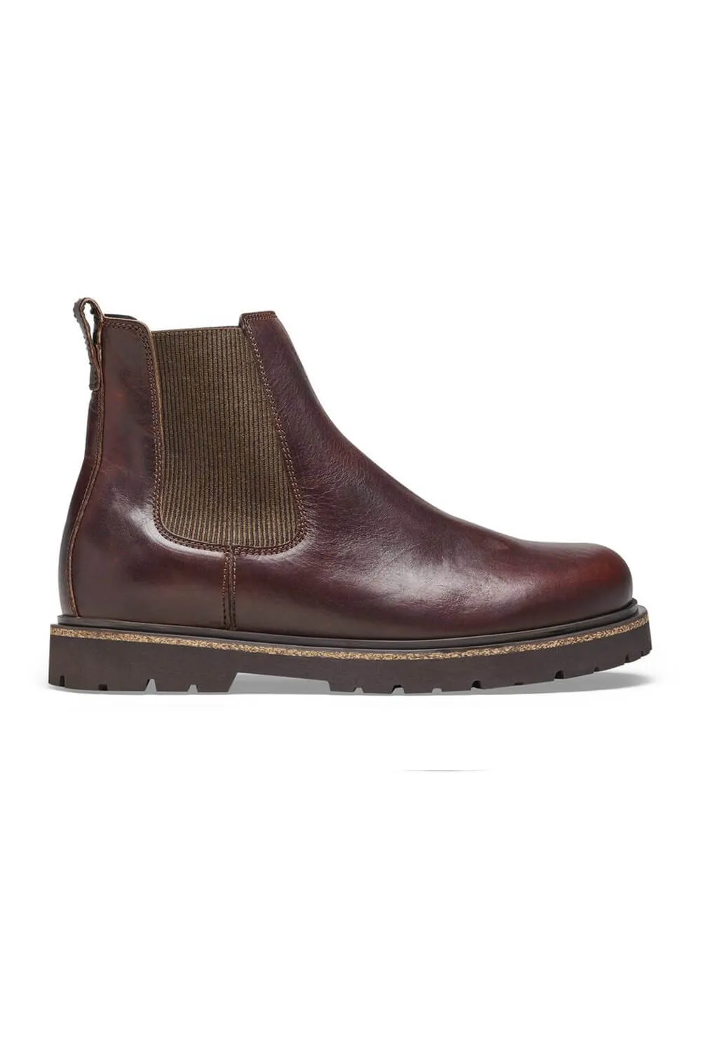 Birkenstock Highwood Slip On Leather Booties for Men in Chocolate | 1025718