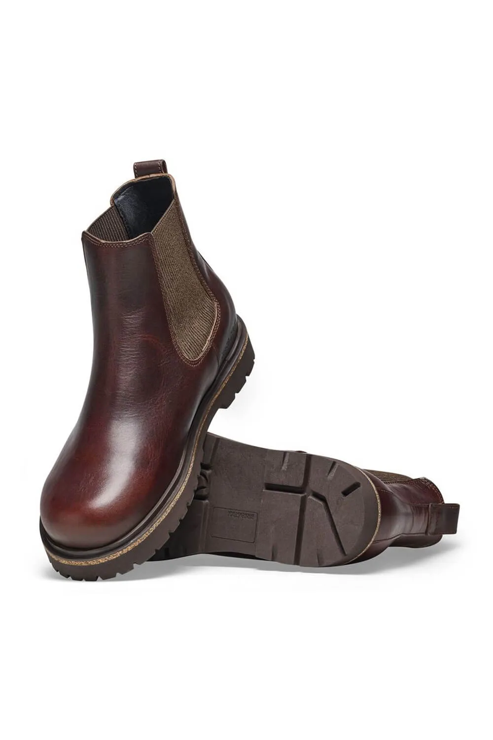 Birkenstock Highwood Slip On Leather Booties for Men in Chocolate | 1025718