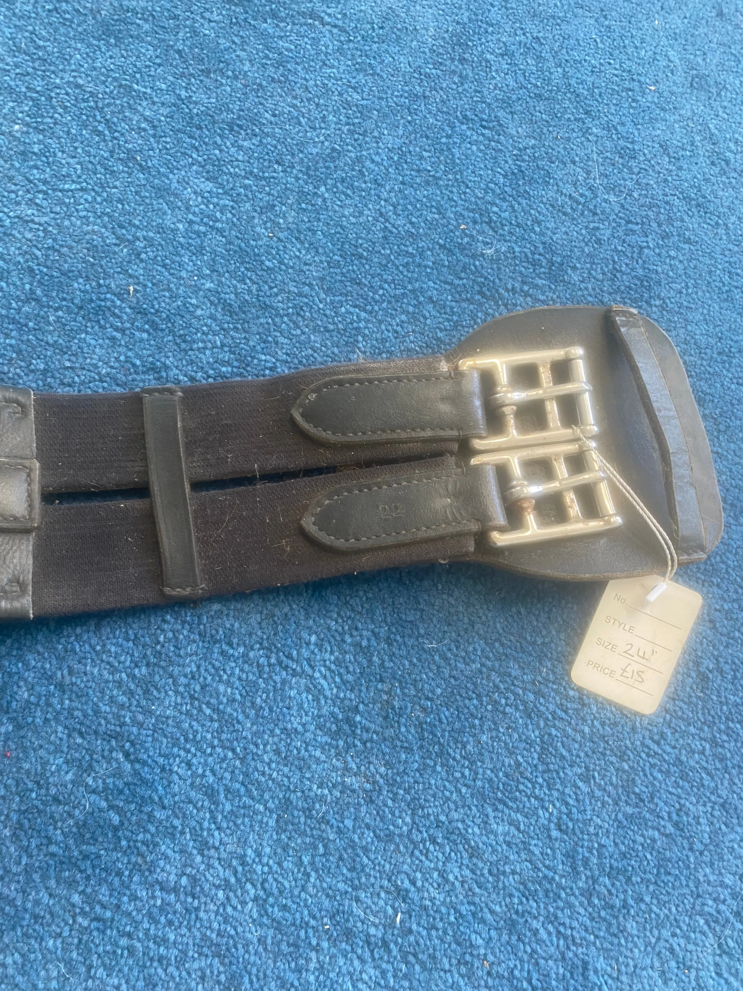 Black leather 24” girth