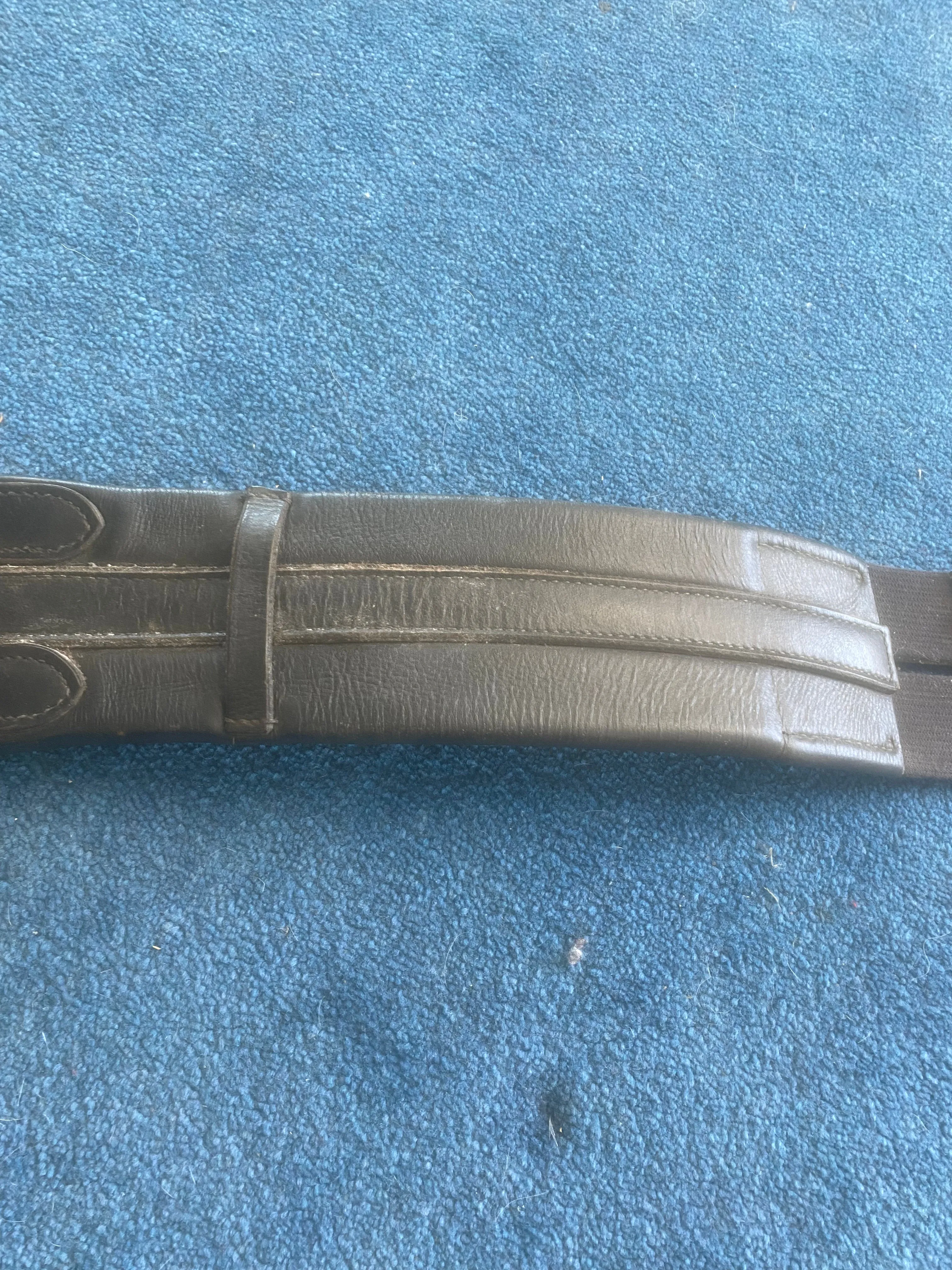 Black leather 24” girth
