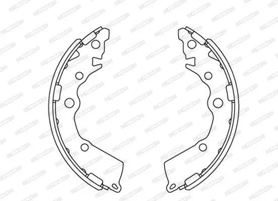 Brake Shoes Kia Picanto 2 1.0,1.2 (2011 ) Front Solidb4241 Ferodo