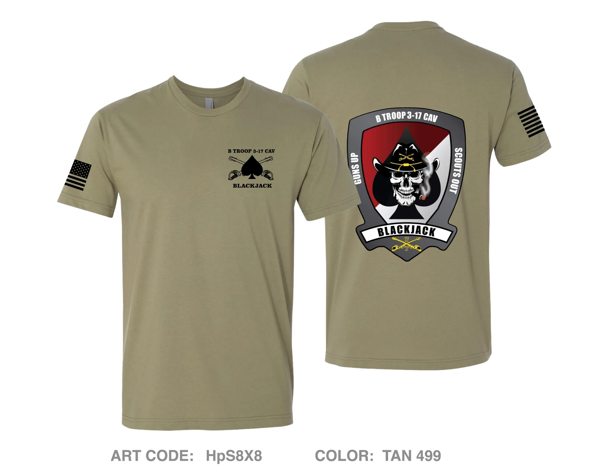 Bravo Troop, 3-17 ACS, 3CAB Comfort Unisex Cotton SS Tee - HpS8X8