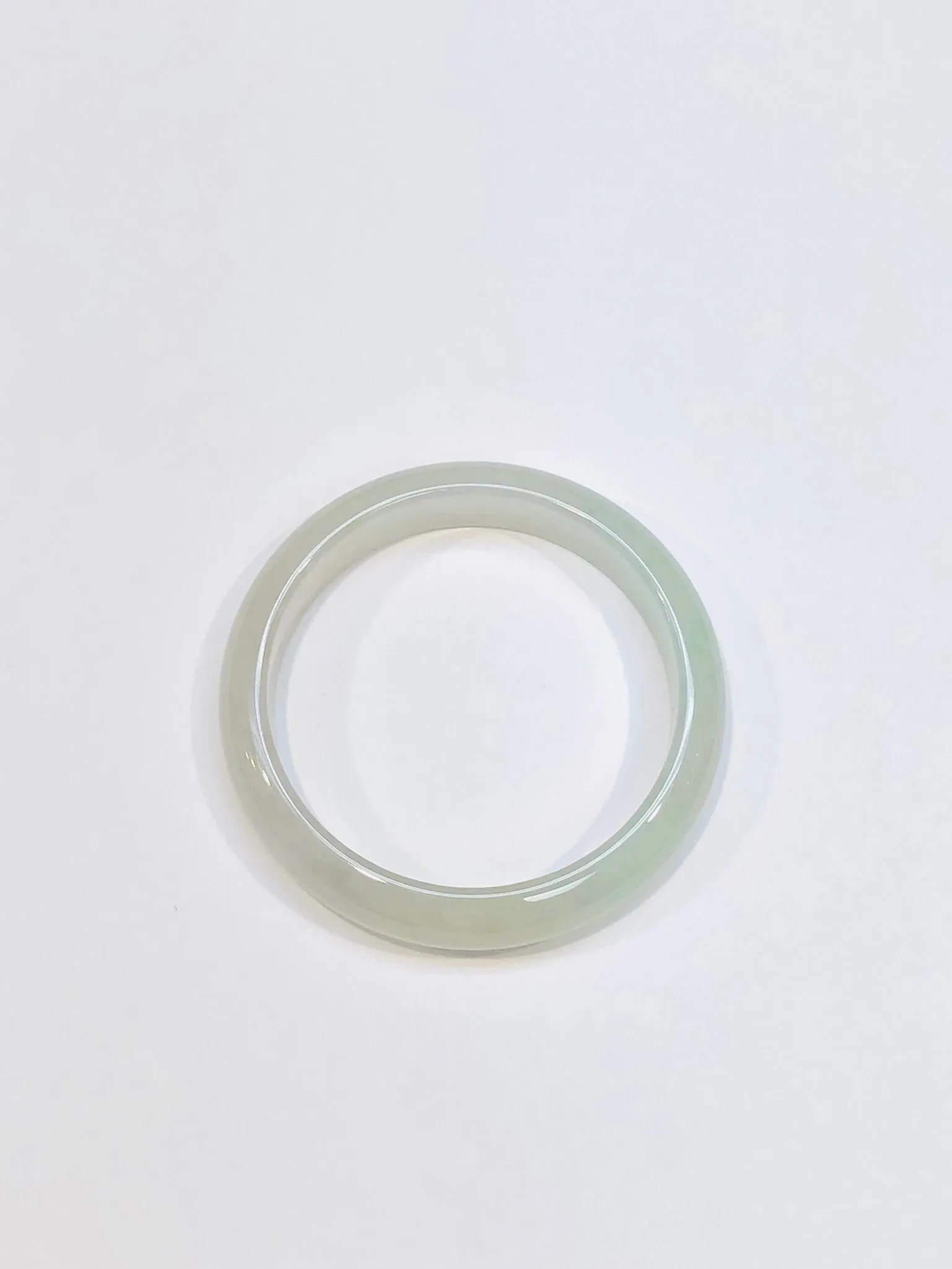 Burmese Icy Jadeite Comfort Fit Bangle