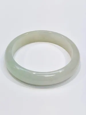 Burmese Icy Jadeite Comfort Fit Bangle