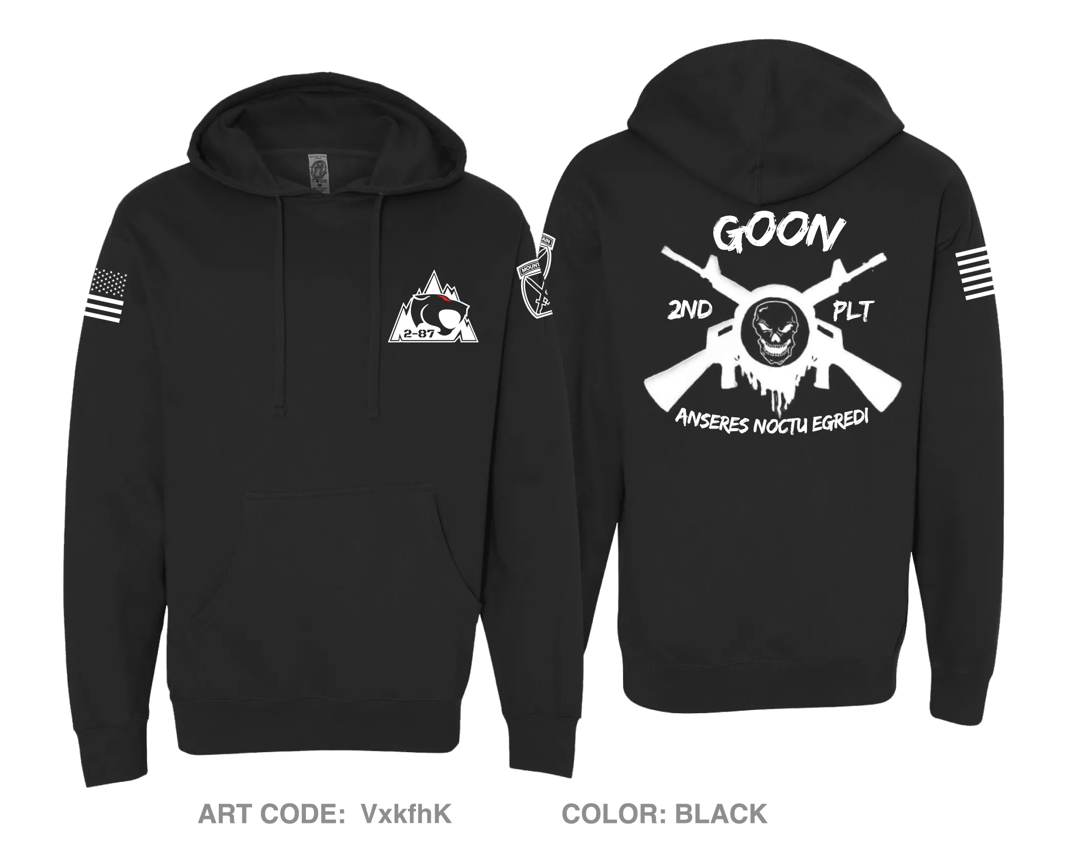C co, 2nd BN, 87th IN Comfort Unisex Hooded Sweatshirt - VxkfhK