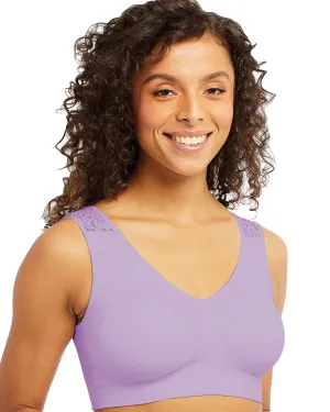 Carole Martin Padded Lace Strap Slip-On - Lavender