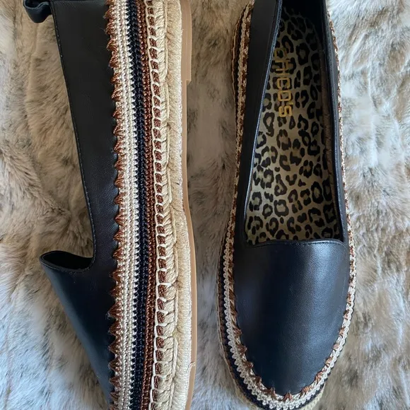 CHICOS Crochet Slip On Flats