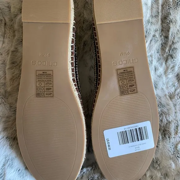CHICOS Crochet Slip On Flats