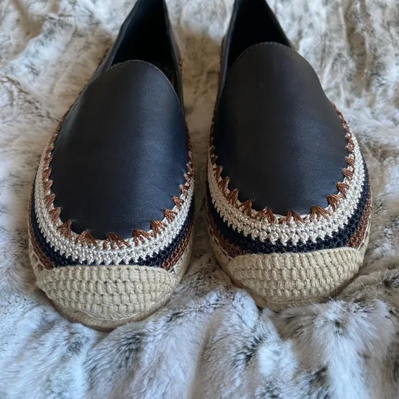 CHICOS Crochet Slip On Flats