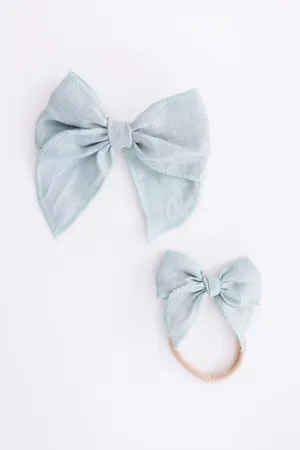 Classic Hair Bow - Sage