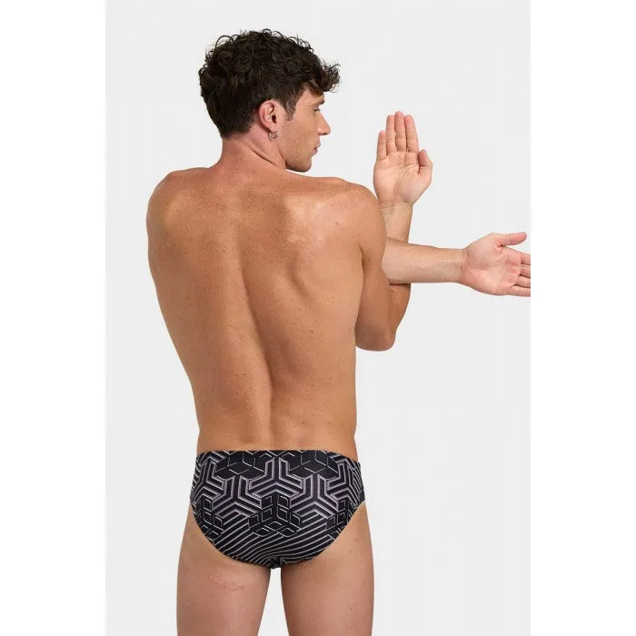 COSTUME ARENA UOMO SLIP NUOTO PISCINA BRIEF NERO GRIGIO