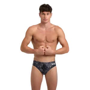 COSTUME ARENA UOMO SLIP NUOTO PISCINA BRIEF NERO GRIGIO