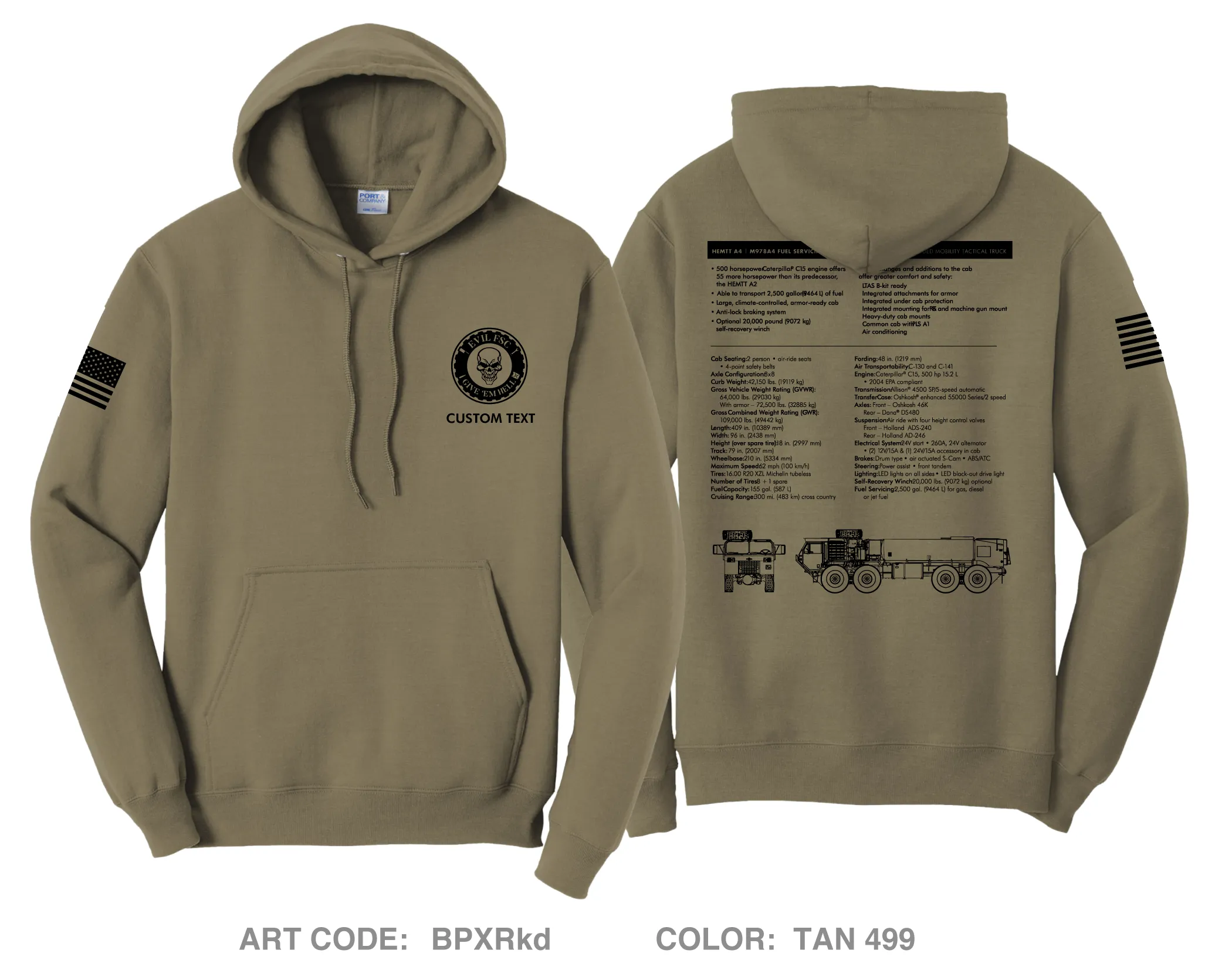 CUSTOM E Co FSC, 2BEB, 3ABCT Comfort Unisex Hooded Sweatshirt - BPXRkd