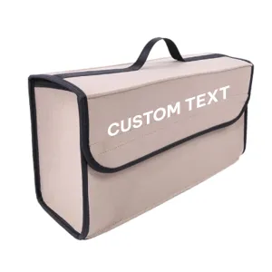 Custom Text For Soft Felt Car Bag Organizer, Compatible with All Cars, Folding Car Storage Box Non Slip Fireproof Car Trunk Organizer RL12990
