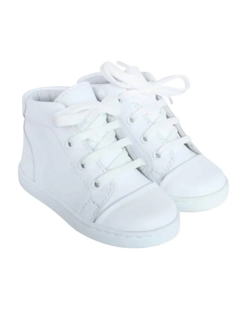 Danilo White Leather High-Top Trainers