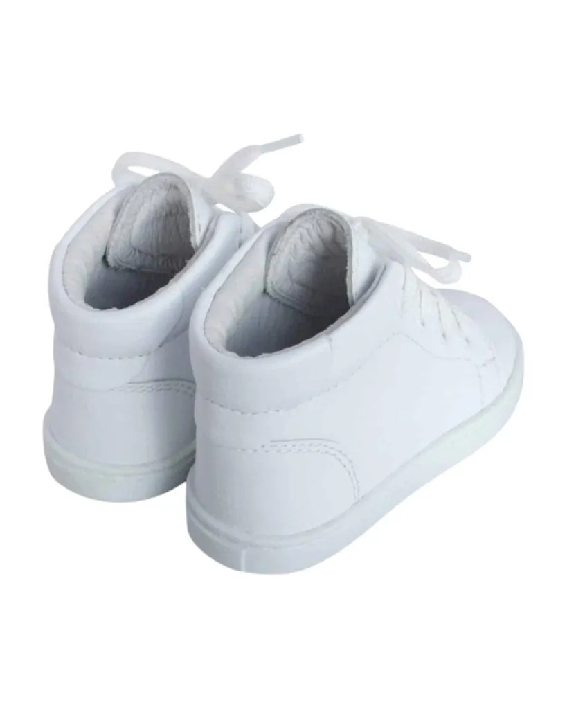 Danilo White Leather High-Top Trainers