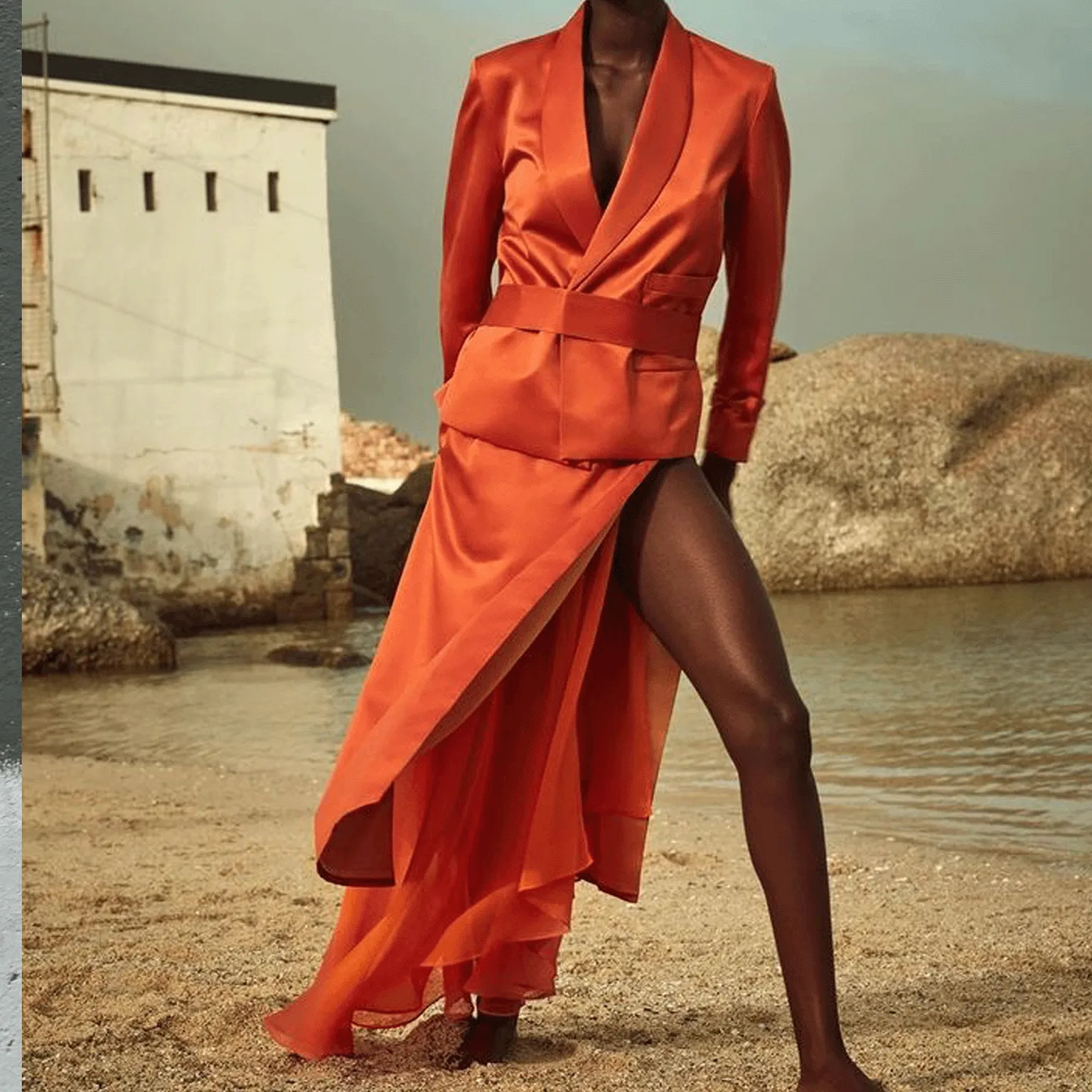 Detachable Slip Hight Split Skirt