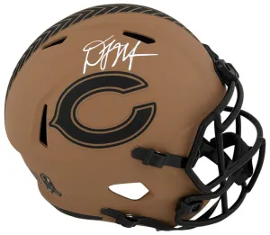 D.J. (DJ) Moore Signed Bears Salute 2023 Riddell Full Size Speed Replica Helmet